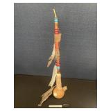 Vintage Hand Carved Peace Pipe Native American
