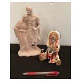 2 Native American Statues