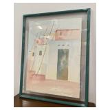 Signed Framed Native American Paper Art