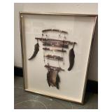 Framed Indian Ceremonial Artifiacts Signed