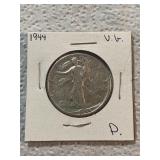 1944 Walking Liberty Silver Half Dollar Very Good