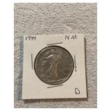 1944 Walking LIberty Silver Half Dollar Near Mint
