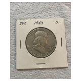 1963 Silver Franklin Half Dollar