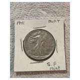 1941 Walking Liberty Silver Half Dollar Mint