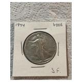 1944 Walking Liberty Silver Half Dollar Good