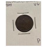 1904 Indian Head Penny Very Good