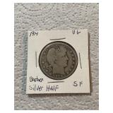 1914 Barber Silver Half Dollar Very Good