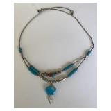 Vintage Ladies Silver & Turquoise Necklace