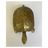 Vintage Brass Lidded Turtle Box 6"