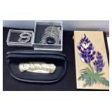 Jewelry and Collectibles with Knife, Necklace, and