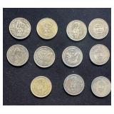 Vintage Peep Show Tokens with Various Designs