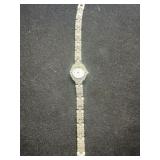 Vintage Women's Watch with Ornate Strap and Quartz