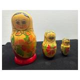 Hand-Painted Wooden Matryoshka Nesting Dolls, Set