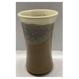 Handcrafted Ceramic Vase with Dual-Tone Glaze Fini