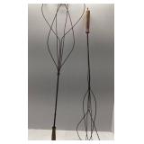 Two Vintage Rug Beaters with Wooden Handles