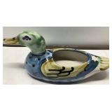 Hand-Painted Ceramic Duck-Shaped Vessel