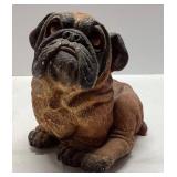 Painted Chalkware Bulldog Figurine, Approximately