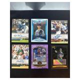 6 Autographed MLB Baseball Cards