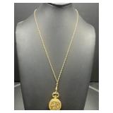 Bucherer Artist-Signed Chain with Ornate Pendant W