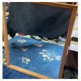 Wood-Framed Wall Mirror, Approximately 30 x 38 Inc
