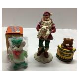 Santa Figurine and Holiday Decor Bundle With Acces