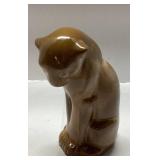 Frankoma Pottery Tan Ceramic Cat Figurine