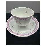 Ceramic Cup and Saucer Set with Floral Design