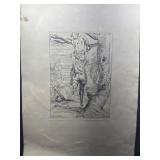 Annibale Carracci Etching of Hanging Man from Muse