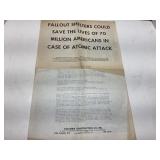 Vintage 1960s Advertising Poster for Fallout Shelt