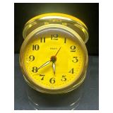 Equity Yellow Alarm Clock with Gold Accents, Made