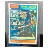 1976 Hank Aaron Baseball Trading Card in Protectiv