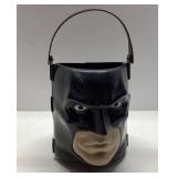 Black Batman-Themed Plastic Mask Bucket with Handl