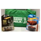Hot Wheels Die-Cast Cars with Green Tote Bag