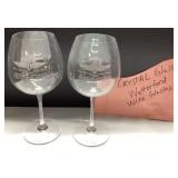 2007 Indy 500 Waterford Crystal Wine Glasses