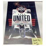 Indy 500 United We Race Signed Poster by Jack Harv