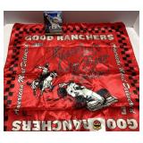Good Ranchers Promotional Flag and Ed Carpenter In