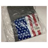 American Apparel Gray T-Shirt With USA Flag Design
