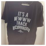Black T-Shirt With 'New Track Record' Print, Size