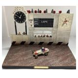Handcrafted Diorama of Vintage Racing Scene with G