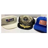 Three Racing-Themed Hats Featuring Mobil 1 Racing,