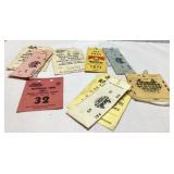 Vintage Pit Passes from various racing events in 1