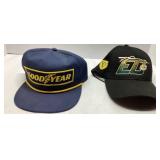 Vintage-Style Goodyear and EC20 Logo Baseball Caps