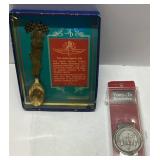 Commemorative Medal and Coin Set with Display Case