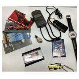 Lot Including Watch, Timer, Keychains, and Racing