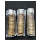 Three Rolls of 1940sï¿½1960s Canadian Pennies