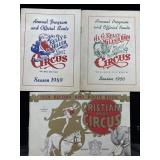 Vintage Circus Program Lot, 1949ï¿½1958