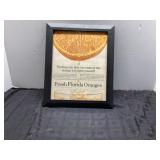 Framed Fresh Florida Oranges Advertisement, 9