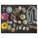 Vintage Artist Signed Costume Jewelry Lot