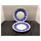 Flow Blue Venice Pattern Plates, 10"