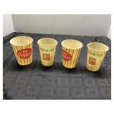 4 Vintage Dr Pepper and 7 Up Cups